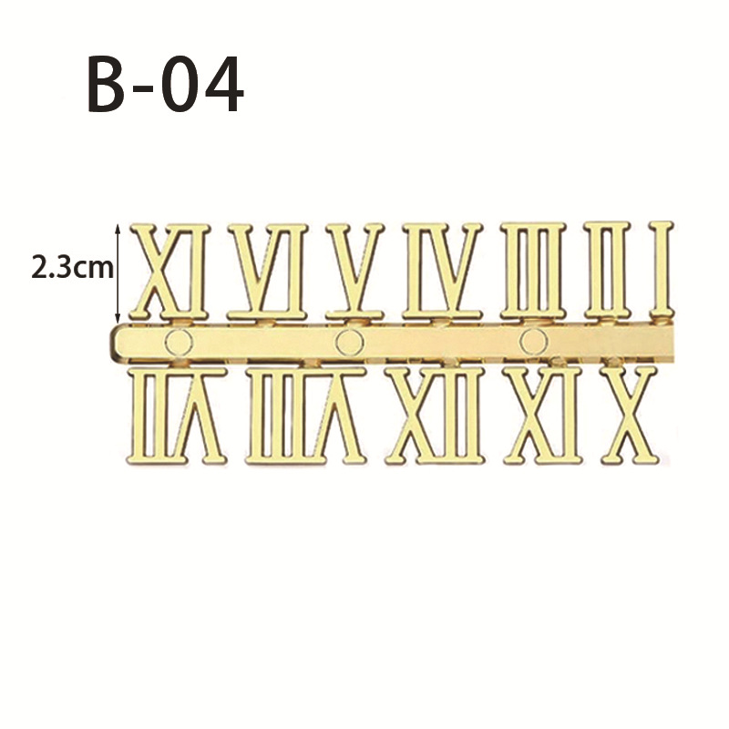 Picture of in stock Direct Supply 3CM Clock Digital Arabic Gold Silver Black Three Color Electroplated Clock Accessories Letter Number
