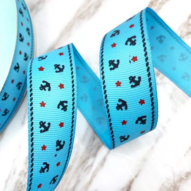 Picture of Ribbon manufacturers bow ribbon British wind Navy wind sea anchor rib printing belt wholesale