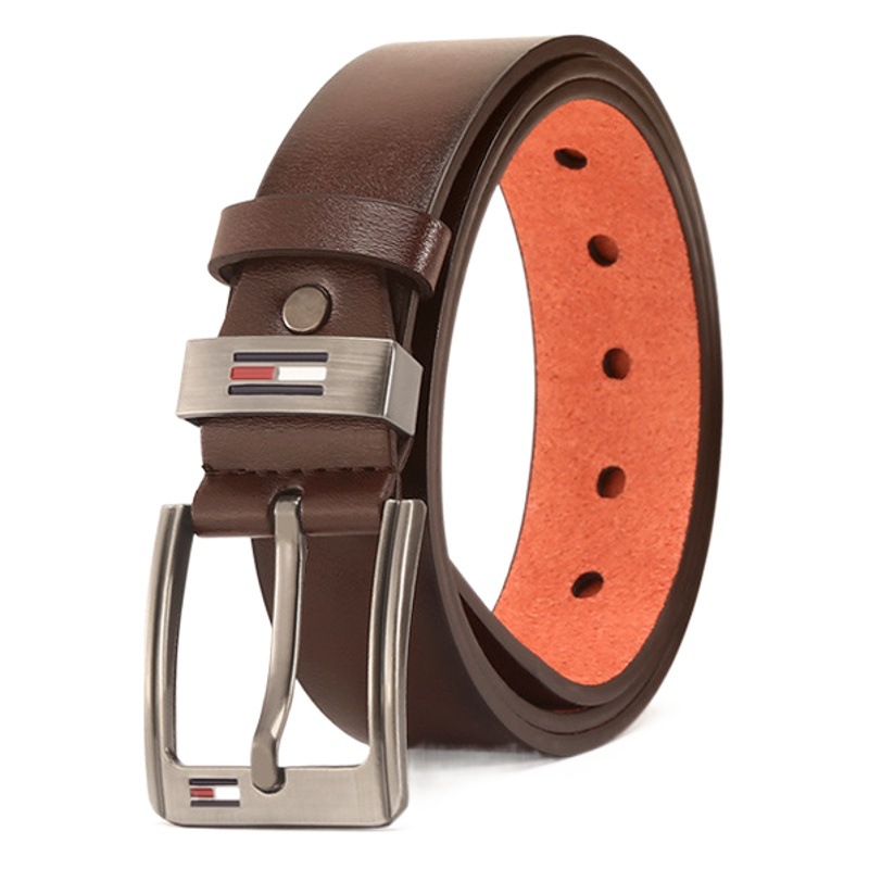 New Casual Retro Pu Microfiber Belt Men's Pin Buckle Washed Belt Versatile Trouser Belt for Young and Middle-Aged People Manufacturer Wholesale