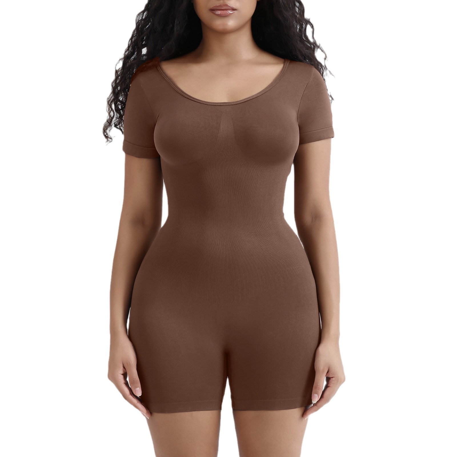 Picture of European and American-style Body Shaping jumpsuit Women's Body Shaping Waist Short-sleeved jumpsuit Seamless Spice Girl jumpsuit jumpsuit