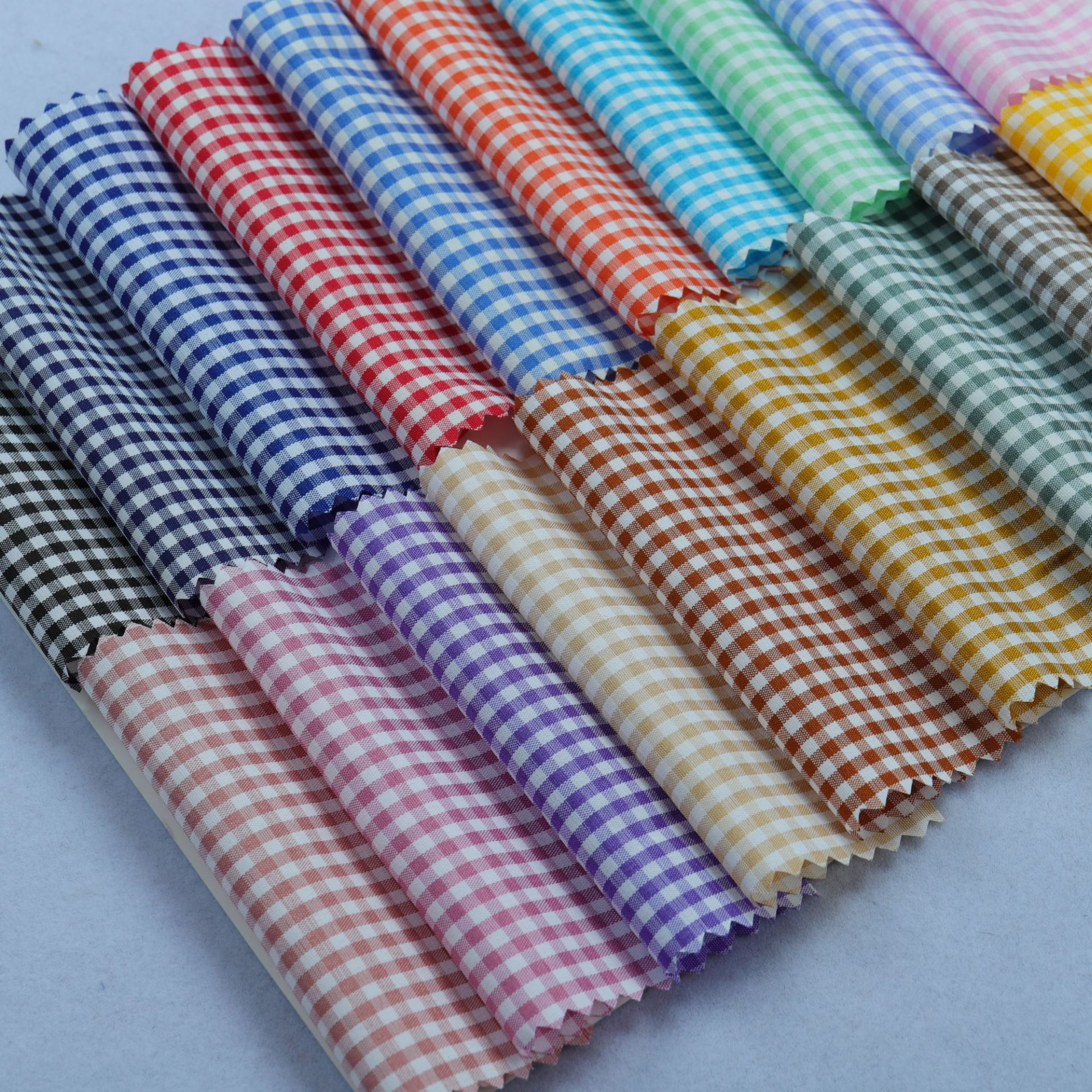0.2cm ins rainbow plaid decorative clothing curtain tablecloth background cloth handmade DIY polyester stretch fabric