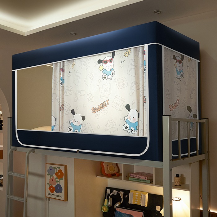 Installation-Free All-In-One 2025 New Style College Student Dormitory Bed Curtain Mosquito Net Bunk Bed Single Bedroom All-Inclusive Blackout