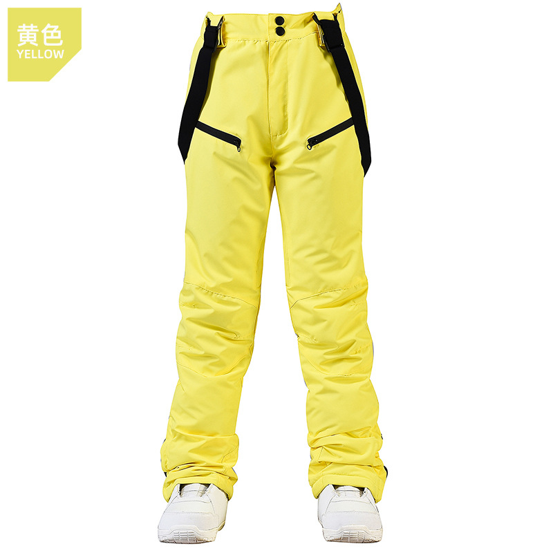 Picture of New Ski Pants Men's and Women's Strap Ski Pants Winter Windproof Waterproof Warm Thickened Snowboard Double Ski Pants