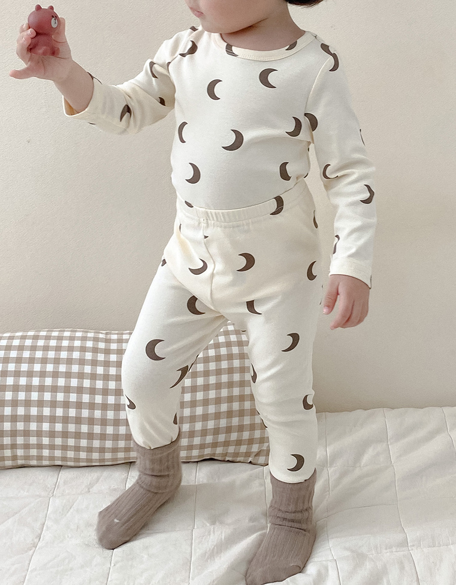 Picture of Spring and Autumn Children's Clothing Danish Children's Home Clothes suit Girls' Pajamas Pure Cotton Children's Autumn Clothes and Pants Men's Treasure Pajamas