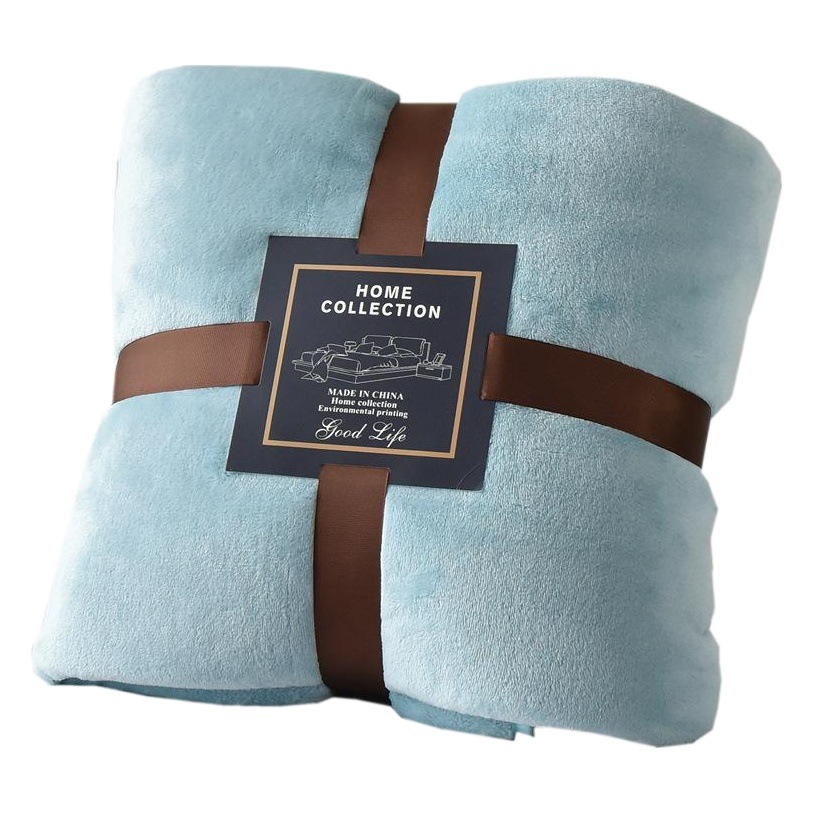 Foreign trade small blanket coral fleece blanket Four Seasons Nap Travel Blanket solid color flannel thickened yoga Gifts Wholesale