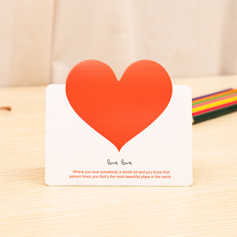 Picture of Cross-border South Korea Creative Universal Love Greeting Card Christmas Valentine's Day Small Card Birthday Tanabata Blessing Message Card