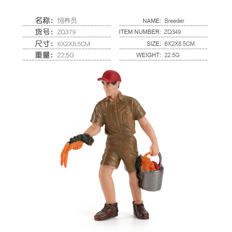 Picture of Farm livestock scene big rabbit simulation squat standing posture rabbit breeder micro landscape miniature model ornaments