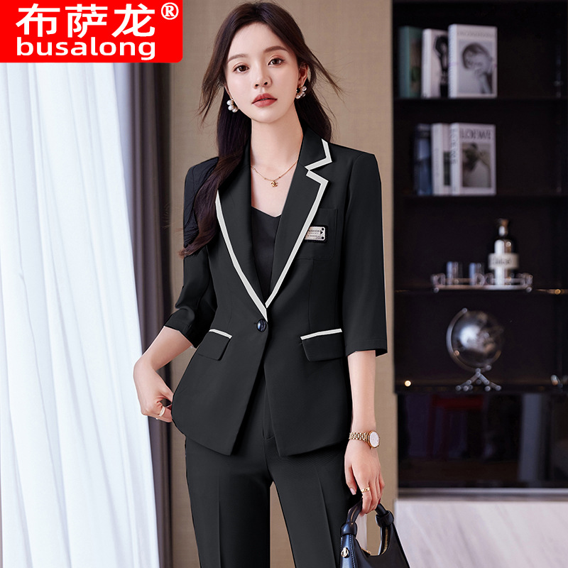 Picture of Casual Fashion Suit suit Pants Women's Spring and Autumn New Temperament Goddess Fan Professional Wear Small Suit Work Clothes