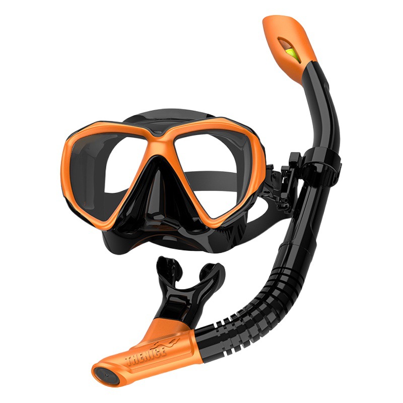 Face Mirror Breathing Tube Two-piece Adult Waterproof Anti-fog Full Dry Swimming Diving Goggles Mask Snorkeling suit
