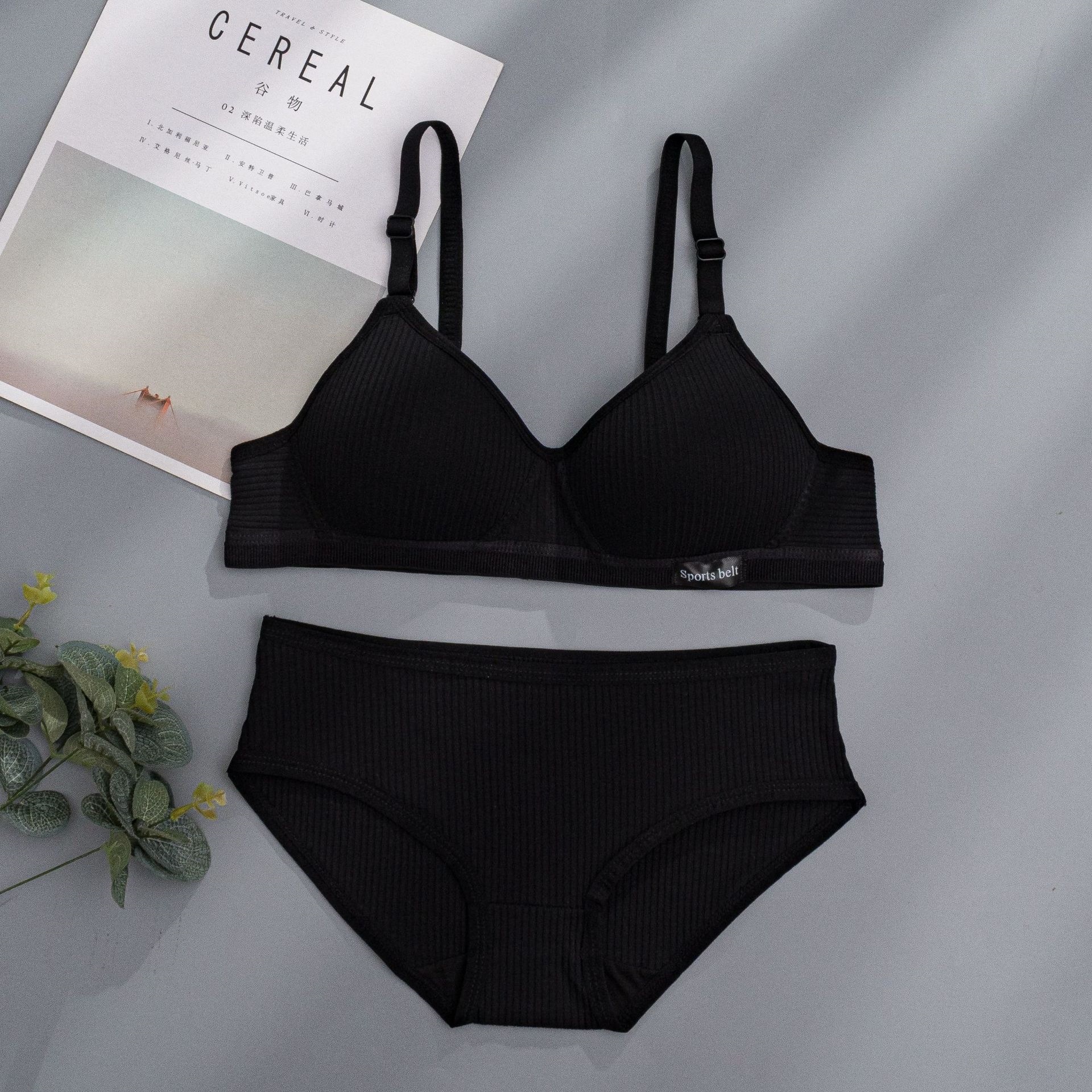 Picture of Girl's development underwear thin pure cotton bra for junior and senior high school students wireless push up seamless small chest bra