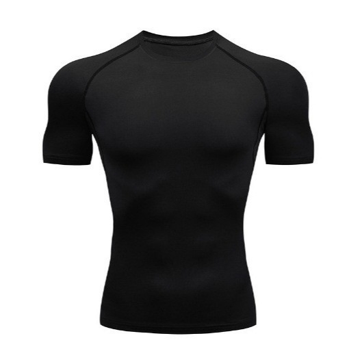 Sports Bodysuit Men's Short-Sleeved Micro-Elastic Quick-Drying Body Shaping Basketball Daily Fitness Running Training Men's T-Shirt