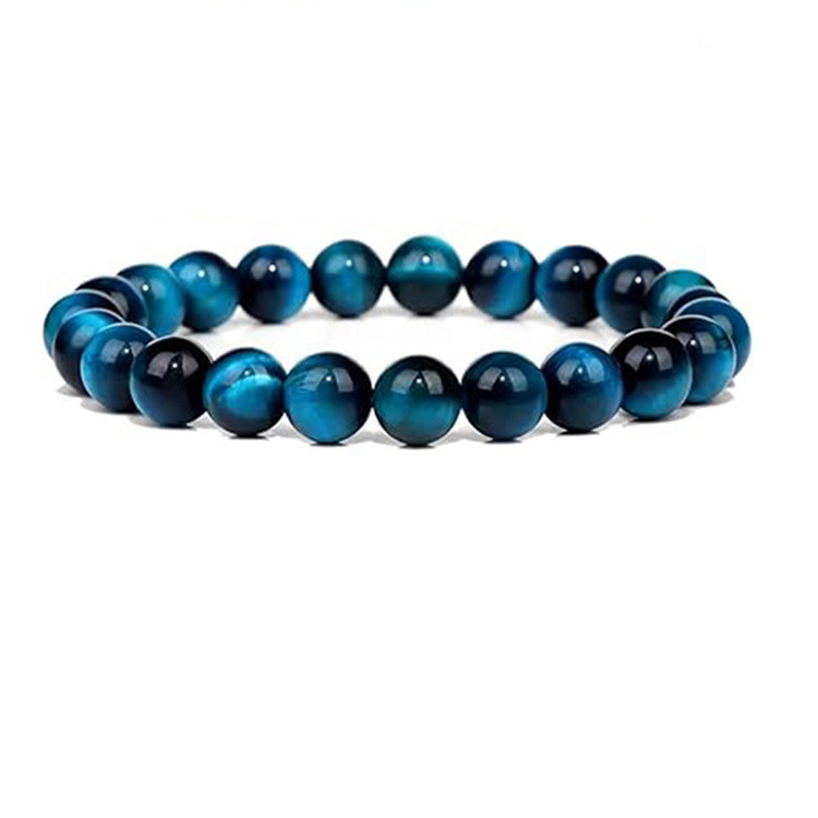 Picture of Zhou Lianfa 32 Color Amazon Crystal Agate Tiger Eye Bracelet Fashion Simple Single Circle Round Bead Cross-border Bracelet Batch