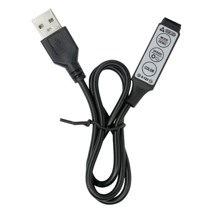 led strip 5V 1 M usb controller led strip mini 3 key light with dimmer rgb colorful flash