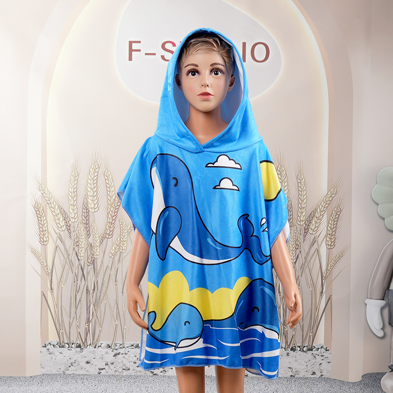 Spot Quick-Drying Bath Towel Kidsren's Cloak Baby Enlarged Home Swimming Cute Cartoon Wrap Absorbent Thickeneded Printing