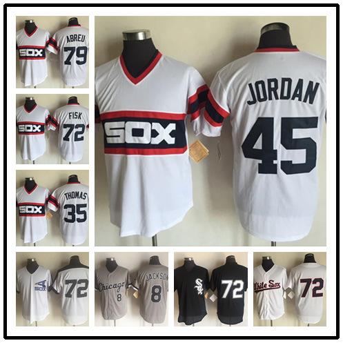 Retro Baseball Jersey Chicago White Sox Chicago White Sox jersey embroidered baseball uniform