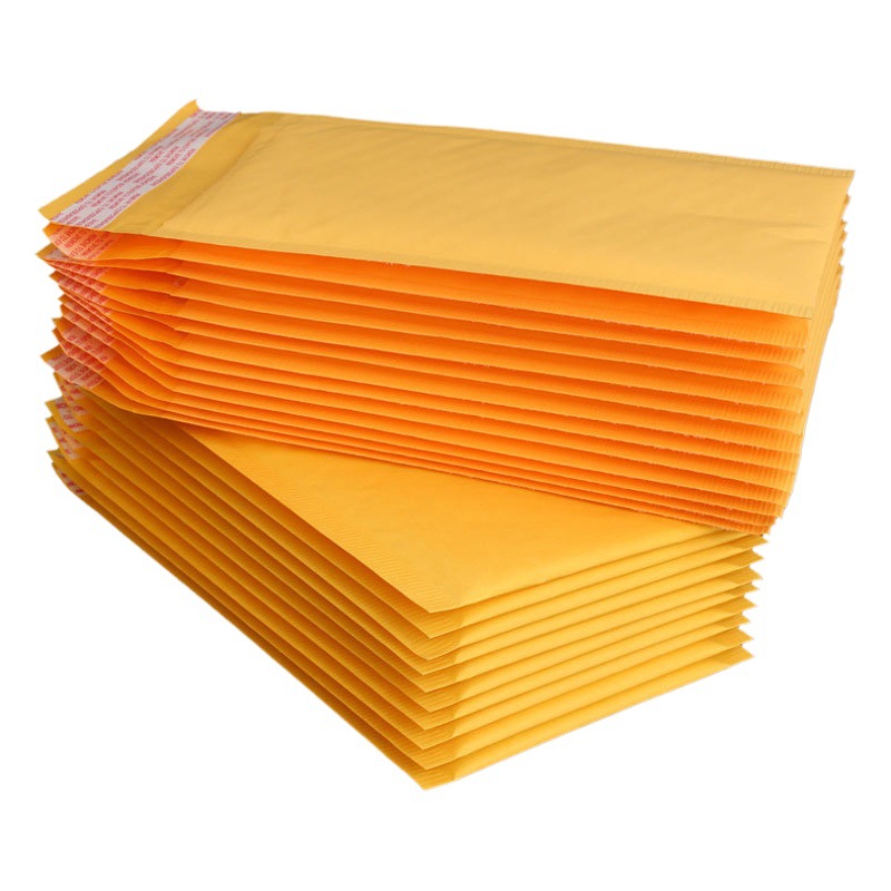 Yellow Kraft Paper Bubble Bag shockproof bubble envelope bag express waterproof clothing logistics packaging Bubble Bag Manufacturers