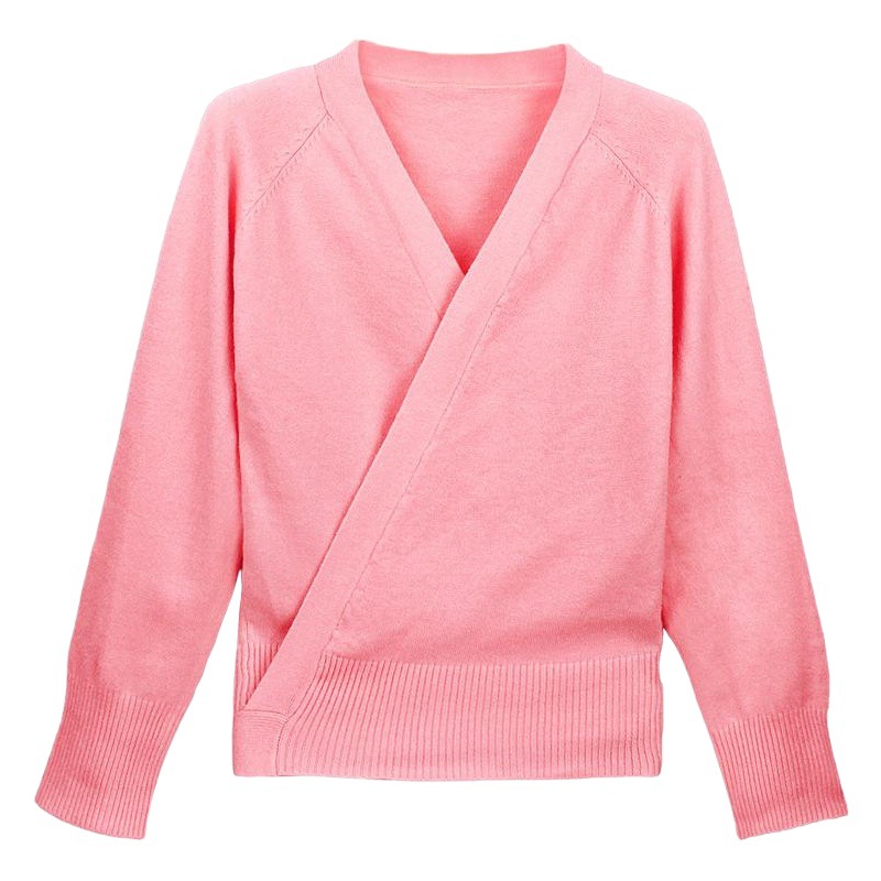Adult dance sweater autumn and winter ballet practice clothes needle long-sleeved woven lace-up shawl black warm top coat