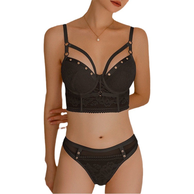 5333 Underwear Women's Small Chest Push-up Anti-sagging Metal Chest Belt Lace Sexy Bra Upper Bra suit