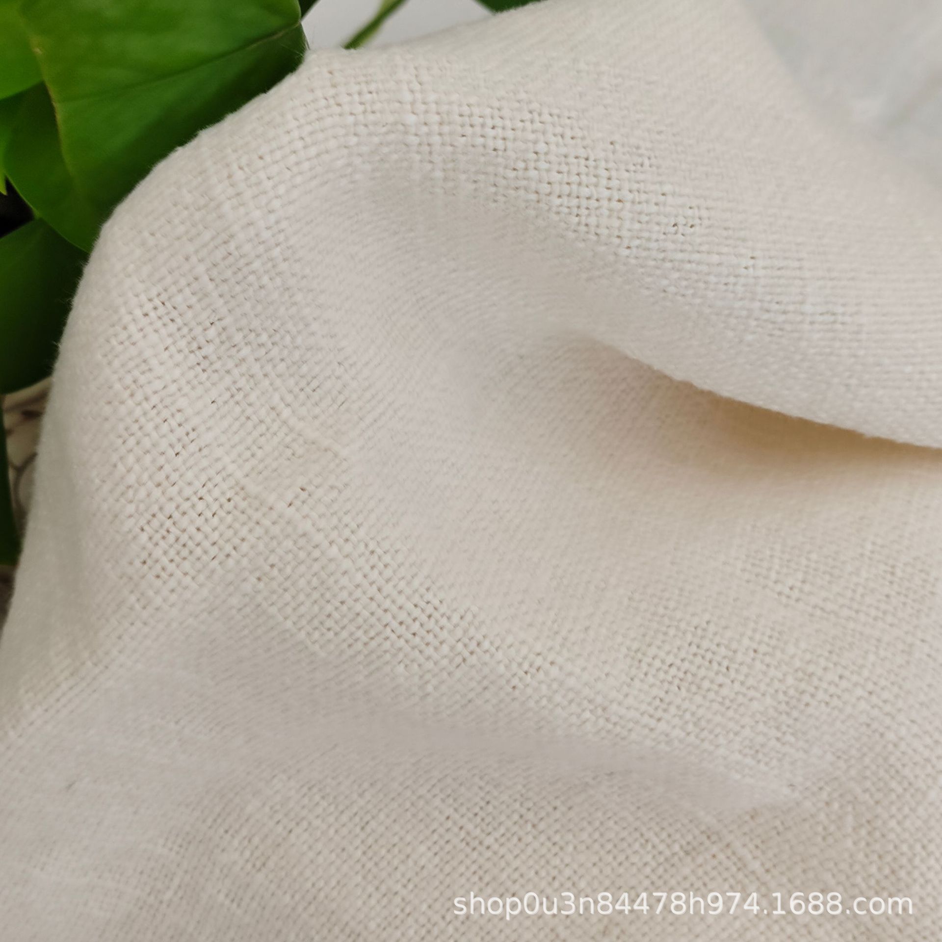 Picture of Pure Linen Heavy 500GSM Sofa Fabric This White Heavy Enzyme Washed Fabric Linen Roving Fabric
