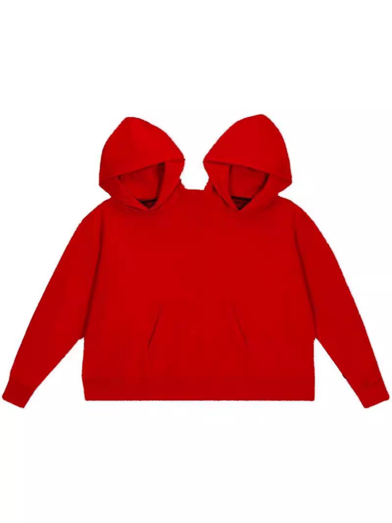 Couple Red Intimate One-piece Sweatshirt Niche Design Funny Wedding Trick Double Clay Drama Love Sweatshirt Trendy