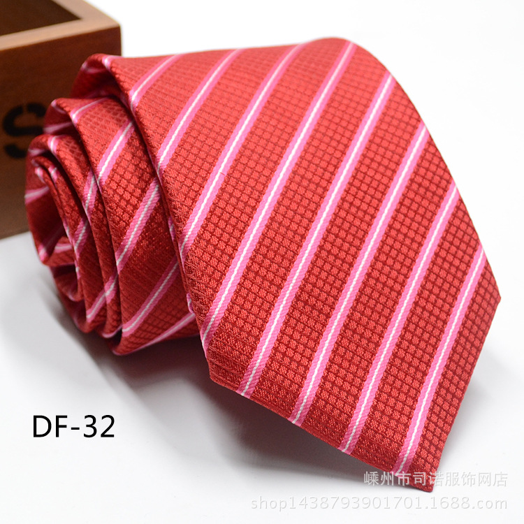 Picture of Tie business formal men's tie polyester yarn Arrow 8cm business tie