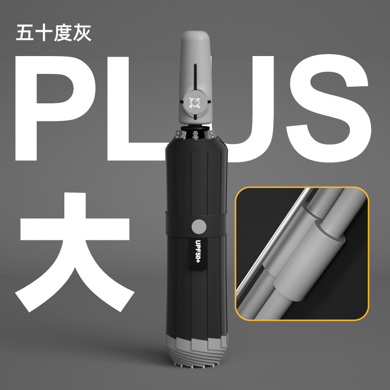 Picture of Umbrella Full-automatic Umbrella Men's Large Wholesale Advertising Umbrella Women's Sunlight and Rain Dual-use Sunscreen Anti-Purple