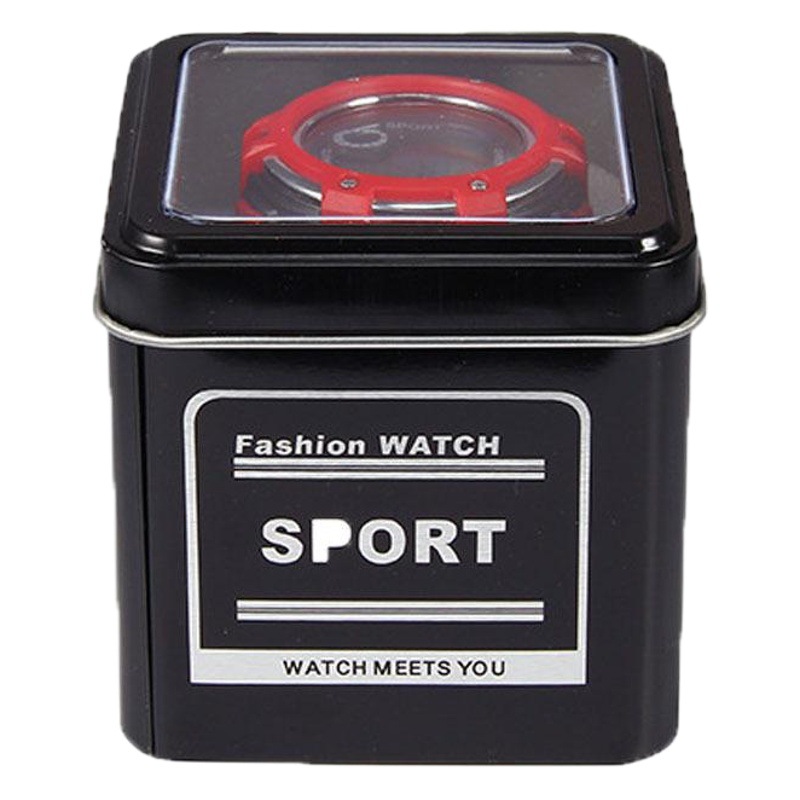Iron watch box length 76 wide 76 high 76mm square black iron box above transparent watch box wholesale