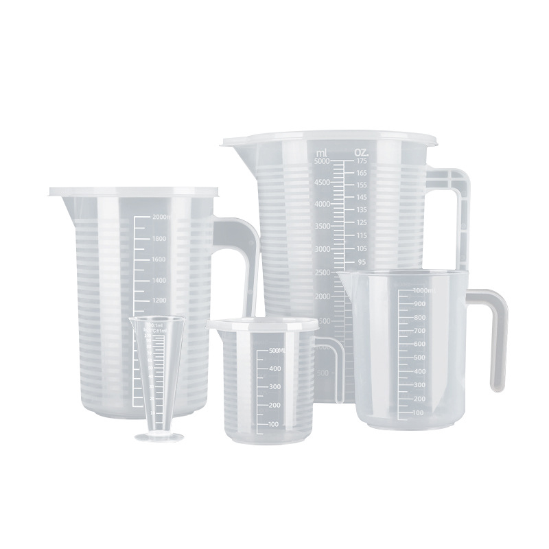 Picture of Thickened Food Grade Measuring Cup Milk Tea Shop Baking PC with Lid Scale Plastic Measuring Cup Multi-specification High Temperature Resistant Transparent Cup
