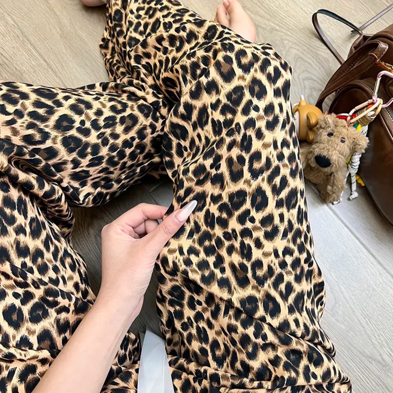Women's Long Pajama Pants Summer plus size Loose Pregnant Women's Pajamas Women's Summer Cotton Thin Wide-leg Trousers Cotton Silk Pants