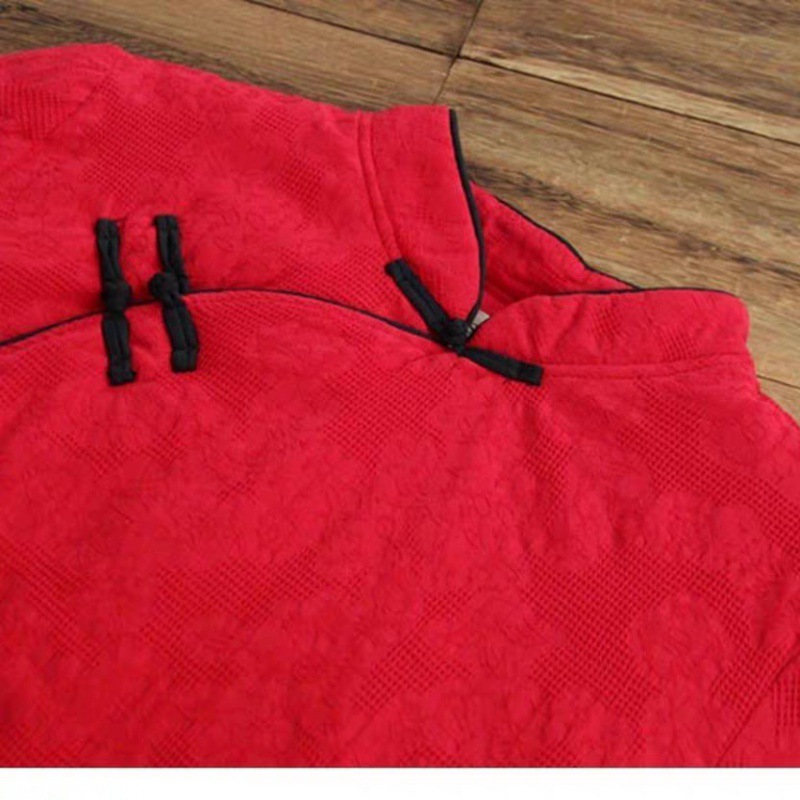 Picture of 2023 winter cheongsam small cotton-padded jacket Chinese style cotton-padded jacket retro stand collar Tang suit jacket short artistic tea jacket