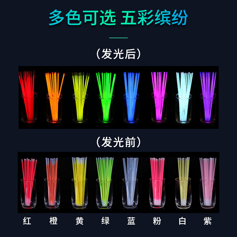 Picture of Disposable Fluorescent Sticks Batch Concert Luminous Bracelets Fluorescent Stick Toys 100 Fluorescent Sticks with Labeling