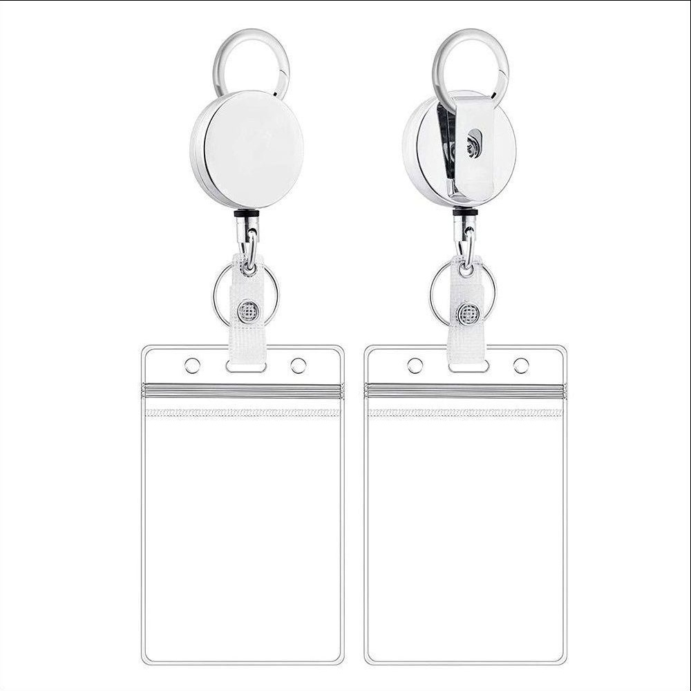 Picture of amazon amazon cross-border hot selling waterproof transparent vertical waterproof card sleeve zinc alloy easy to pull telescopic buckle