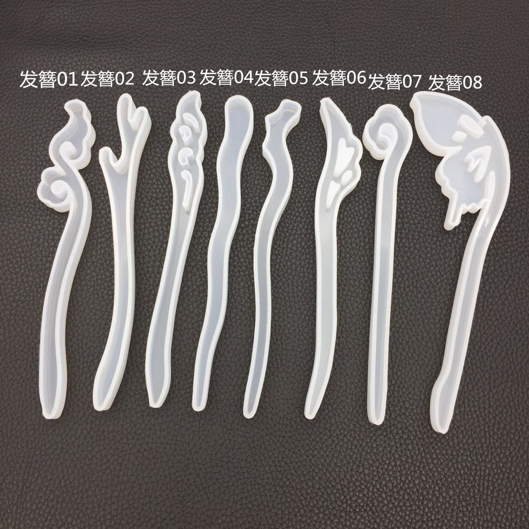 Picture of Deyi Yangyang DIY Crystal Glue 8 Hairpin Molds Pendant Jewelry Silicone Mold Mirror