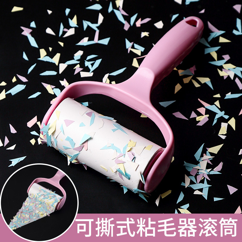 Picture of Household Clothes Lint Remover Hand-Tearable Dust Paper Roller Lint Remover Dust Brush Sticky Lint Roller Pet Hair Lint Remover