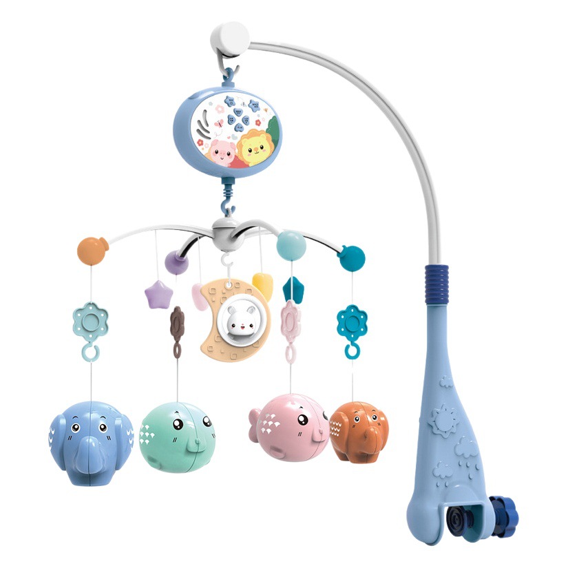 Infant Bed Bell Rattle 0 Kidsren 1 Year Old Remote Control Music Rotating Bedside Bell Baby Soothing Toy Gift Cross-Border
