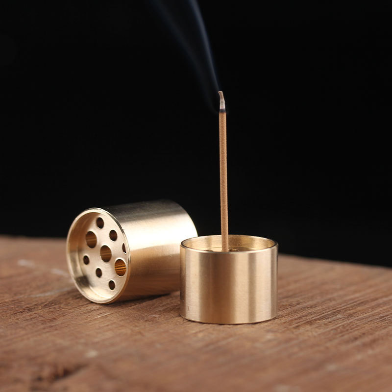 Picture of Brass incense holder incense holder incense holder small gourd incense mini nine-hole incense thread incense holder incense holder holder