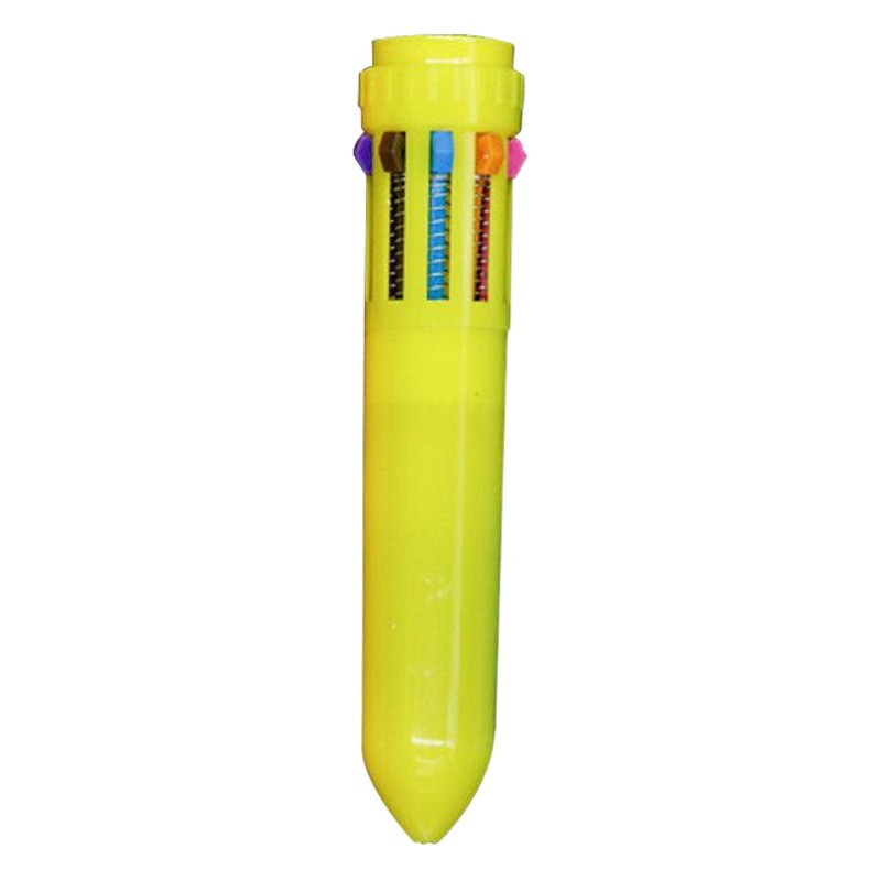 Manufacturer Wholesale Office Stationery Supplies Student Multi-Color Ballpoint Pen Ten-Color Pen Cartoon Press Advertising Ballpoint Pen