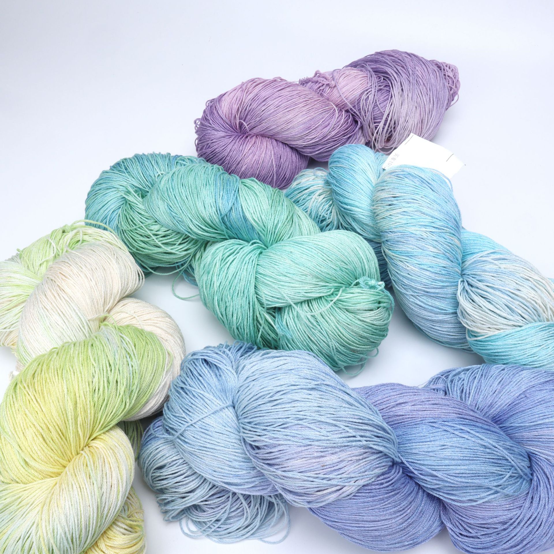 Picture of Cross-border hot-selling segment dyed Tencel flax thread handmade diy color halo fashion yarn wool group wholesale