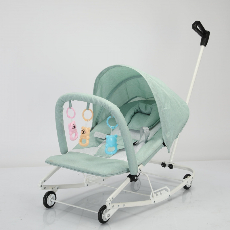 Baby rocking chair 0 to 2 years old can sit and lie down, fold and disassemble and wash the baby comfort chair rocker [manufacturer]