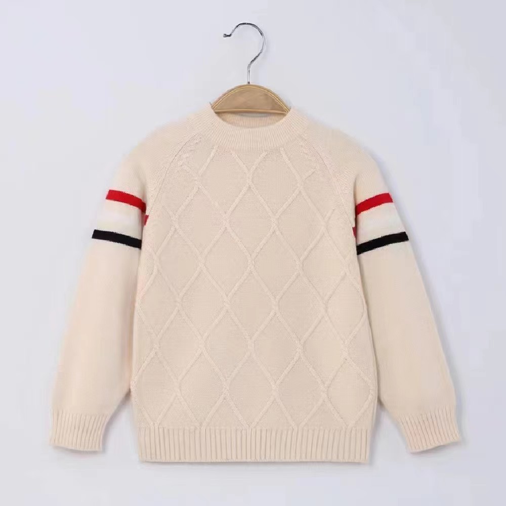 Picture of Factory wholesale children's cashmere sweater Korean version of the high collar cartoon knitted pullover boys baby base sweater girls