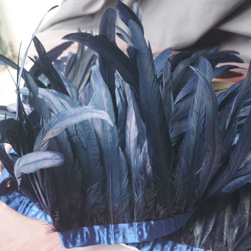 Picture of 2 m/bar cock tail cloth edge feather cloth strip performance clothing skirt cloth belt shawl feather decoration clothing accessories