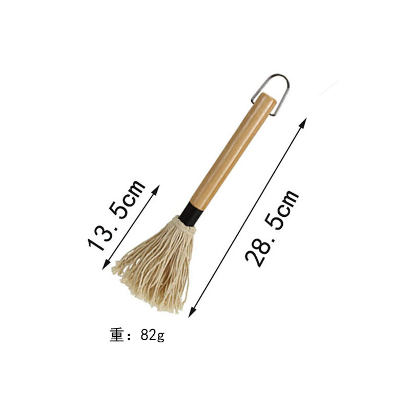 Picture of Amazon BBQ BBQ Feeding Mop Rubber Wooden Handle BBQ Dip Brush Oil Brush Tool Set