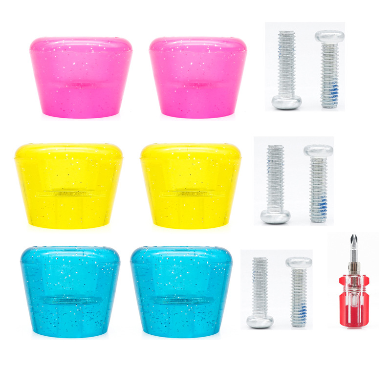 Picture of Double-row skates brake head four-wheel roller skates brake pu double-row roller skates brake leather accessories