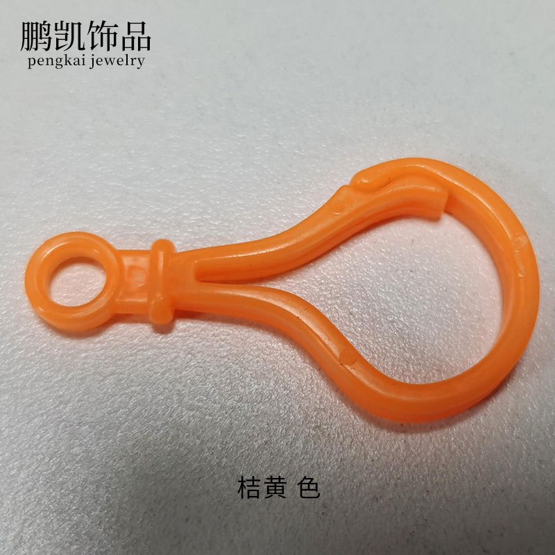 Picture of diy jewelry accessories color bulb button doll key chain plastic lobster buckle bag buckle acrylic hook buckle