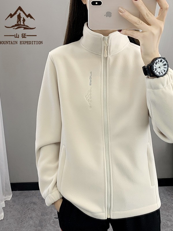 Outdoor fleece jacket for women, 2025 new autumn/winter anti-static warm, thickened fleece jacket liner