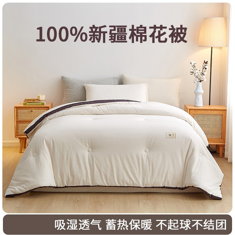 Picture of Xinjiang Pure Cotton Quilt Winter Quilt Thickeneded Warm Cotton Quilt Core All Year Round Autumn and Winter Cotton Batting Single and Double Spring & Fall Quilt