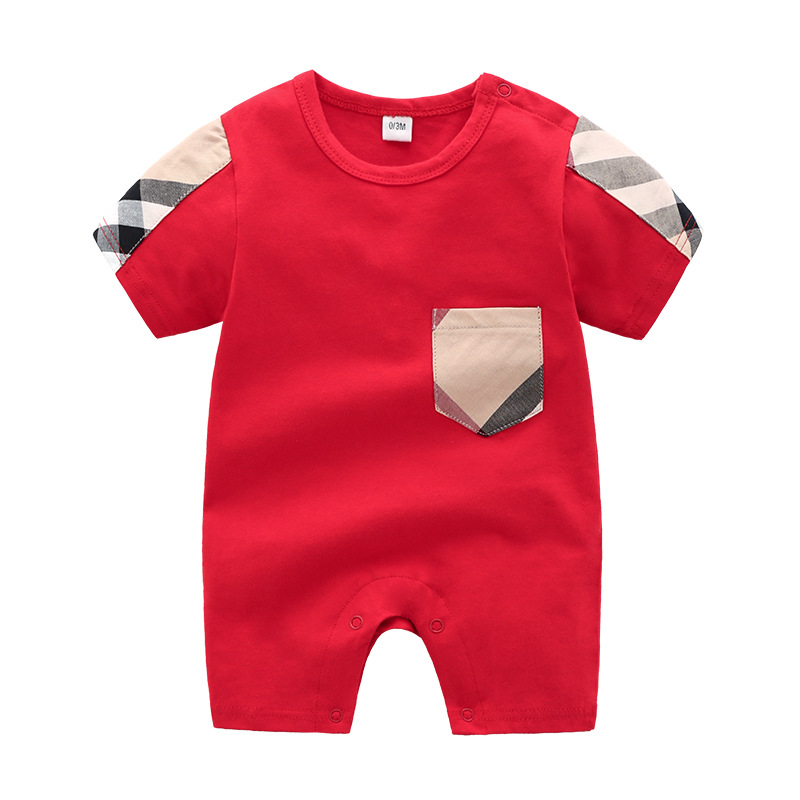 Picture of Baby short-sleeved jumpsuit summer boys and girls Baby 3 months ha clothes thin clothes summer Cotton a generation of hair