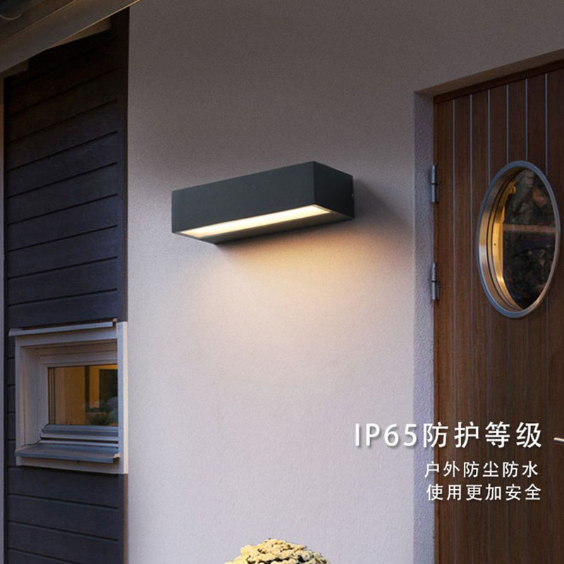 Outdoor waterproof led in-line wall lamp creative strip washing wall lamp shop door door license plate wall lamp