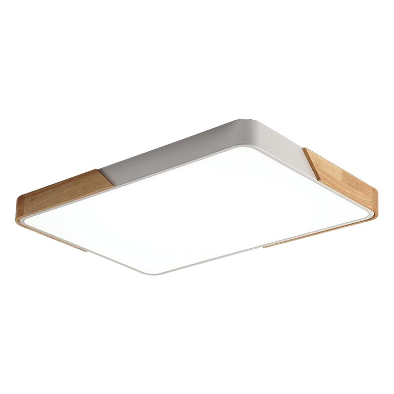 Modern LED ceiling lamp Macaron wood art living room lamp Nordic creative bedroom dining room study children's room lamps