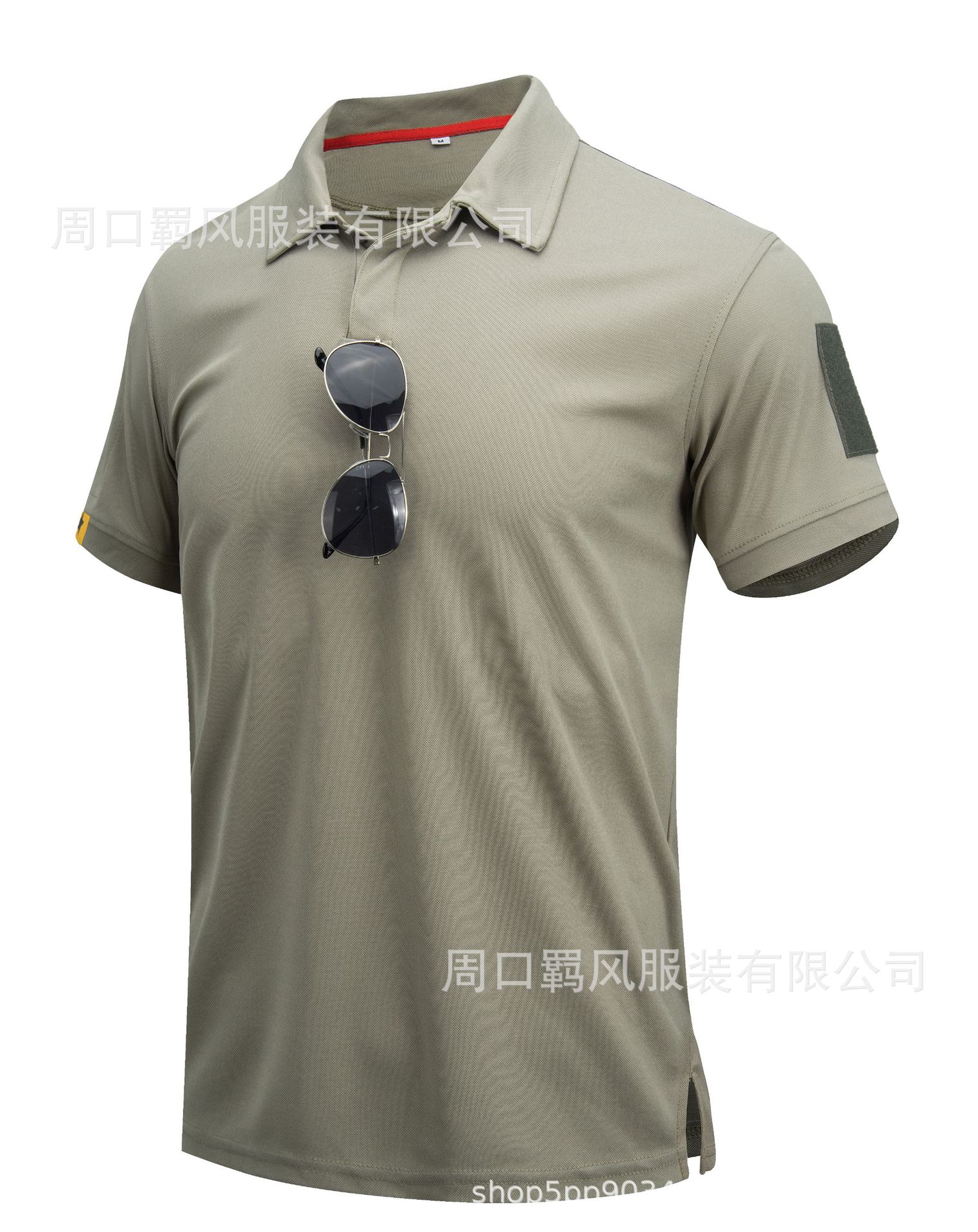 Picture of Jifeng Round Neck Quick-Drying Short-Sleeved Men's Summer Tactical Outdoor Quick-Drying Clothing with Flap Pocket Pantss Quick-Drying Sportswear T-Shirt